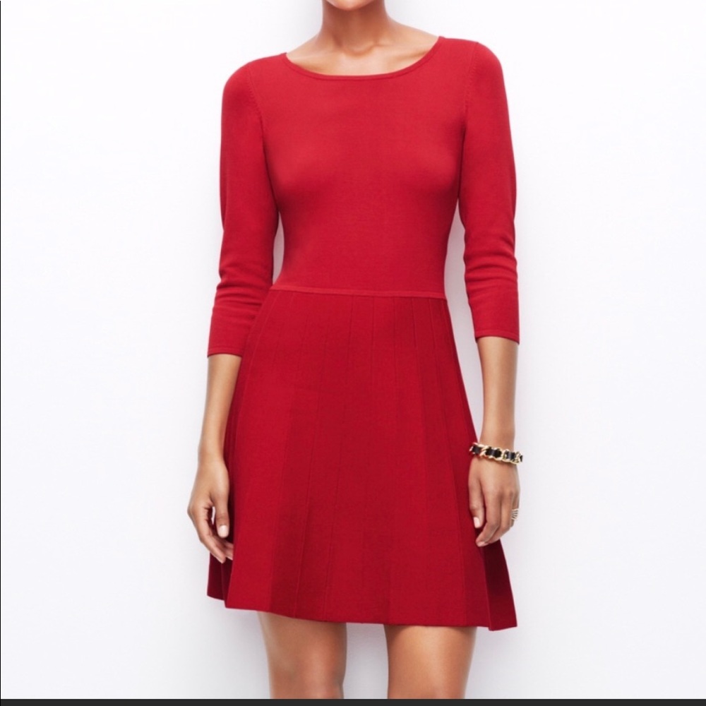 Ann Taylor Red A-Line Dress